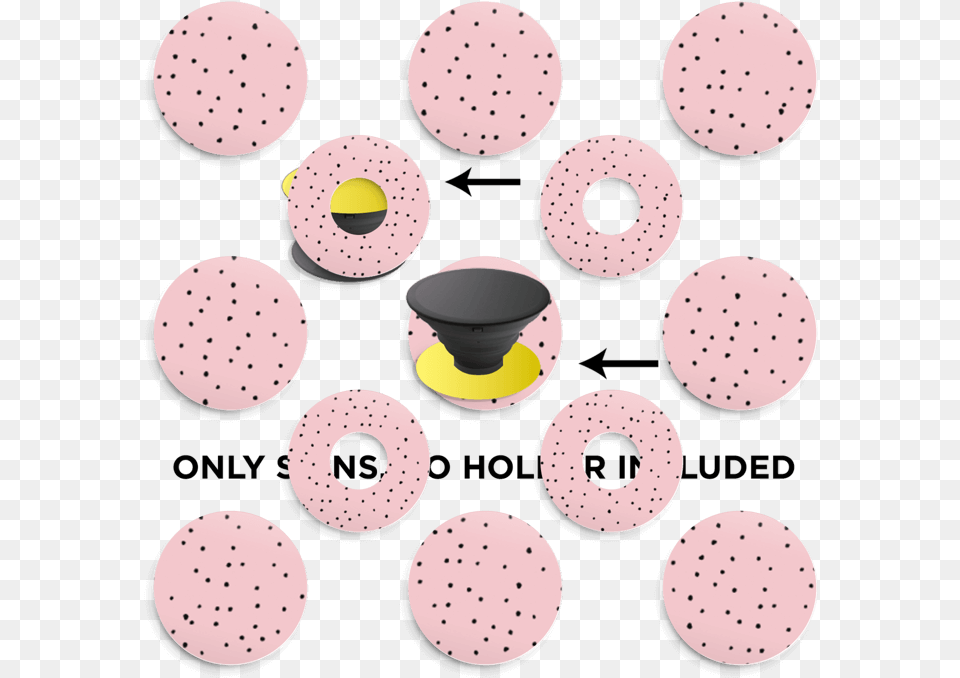 Small Dots On Pink Skin Phone Holder Mobile Phone, Pattern, Polka Dot, Home Decor, Food Png Image