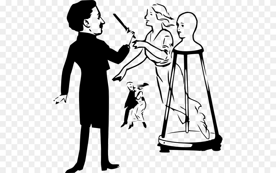 Small Drawing Of Magic Show, Person, Face, Head, Magician Free Transparent Png