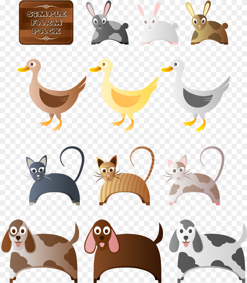 Small Farm Animals Clipart, Animal, Bird, Mammal, Pig Free Png