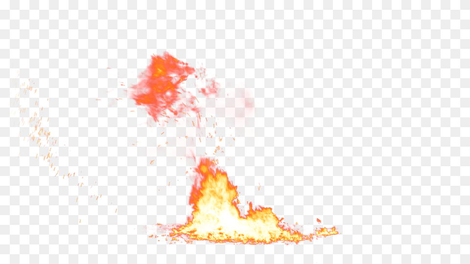 Small Fire Fire On The Ground, Flame, Mountain, Nature, Outdoors Free Png Download