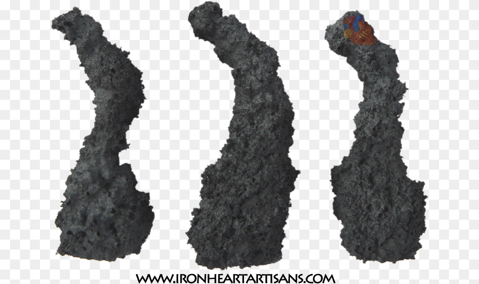 Small Flex Foam Destroyed Sculpture, Slate, Rock, Coal Png
