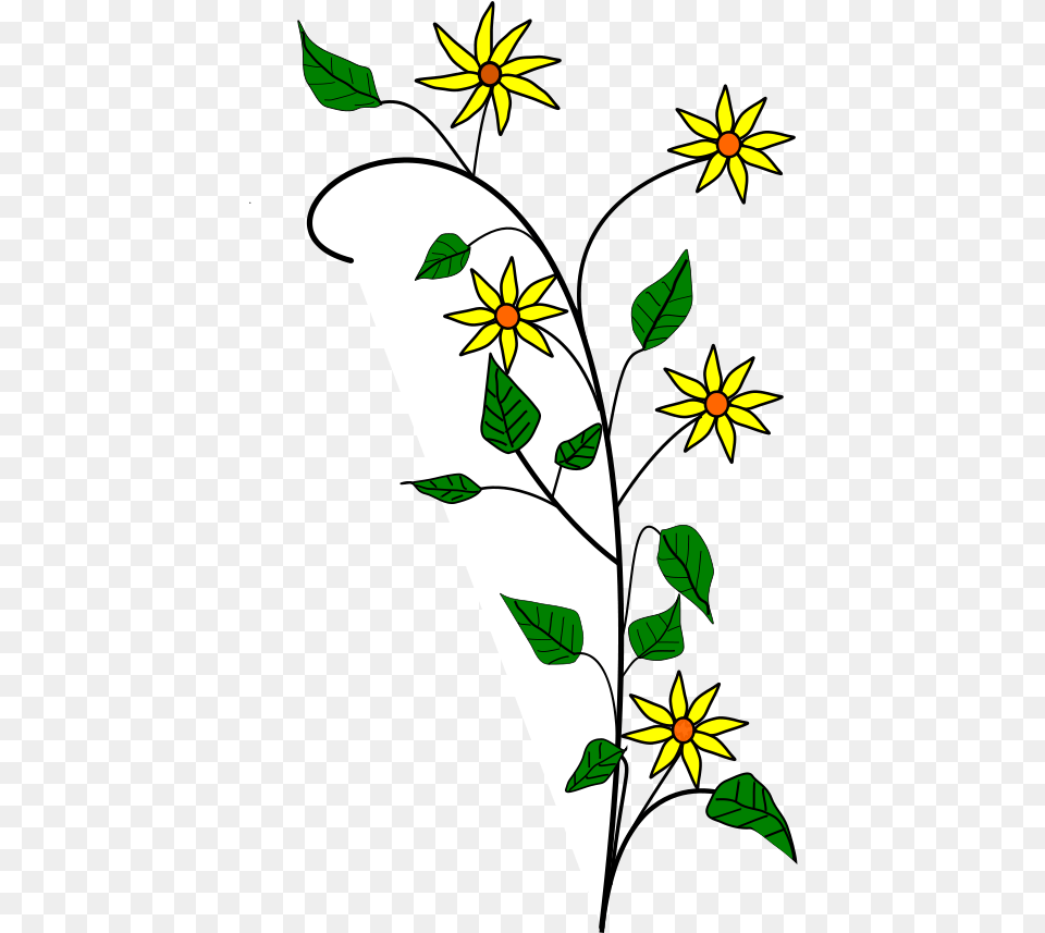 Small Floral Divider Clipart Vector Clip Art Online Simple Flower Plant Drawing, Leaf, Graphics, Pattern, Snowman Free Transparent Png