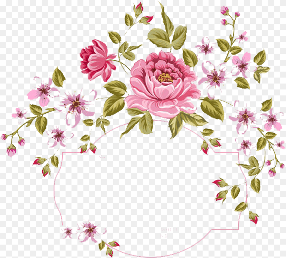 Small Flowers Marco Con Flores Vintage, Art, Floral Design, Graphics, Pattern Free Png Download