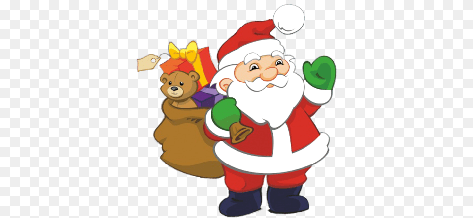 Small Frame With Santa Claus Father Christmasclipart, Animal, Bear, Mammal, Wildlife Png