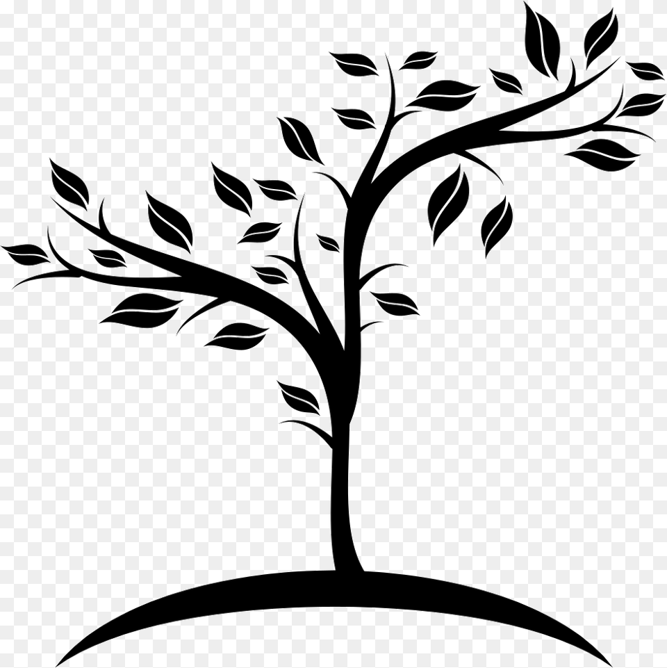 Small Fruit Tree Growing On Earth Comments Tree Icon Small, Art, Graphics, Stencil, Floral Design Free Transparent Png