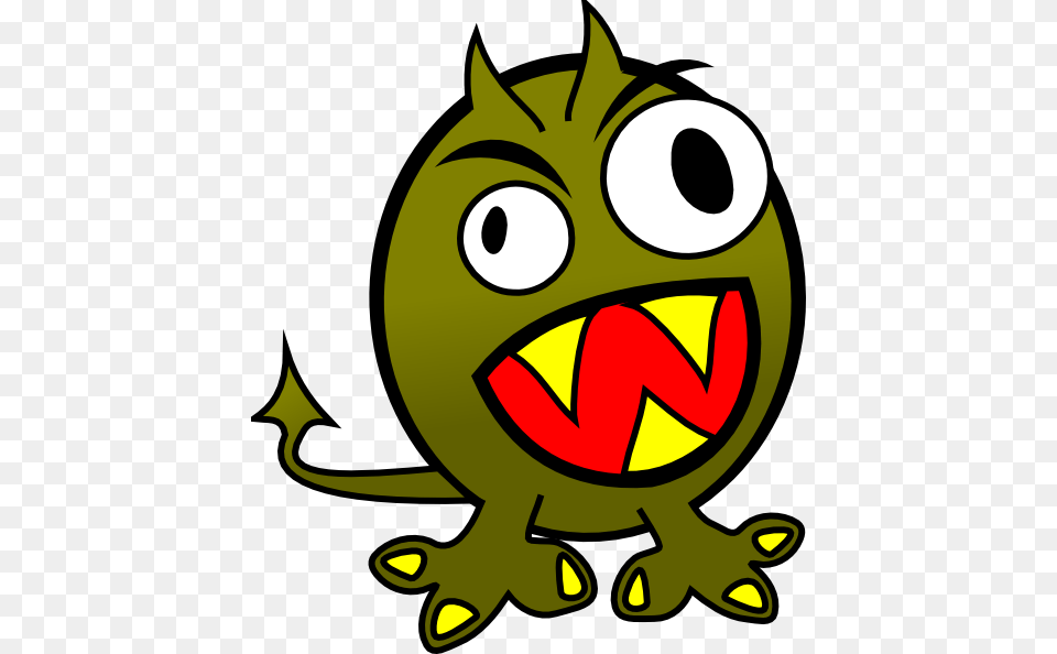 Small Funny Angry Monster Clip Art For Web, Animal, Bear, Mammal, Wildlife Free Png