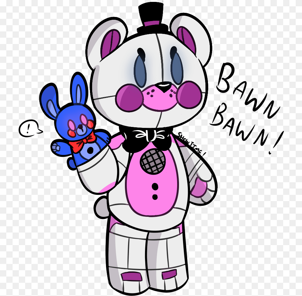 Small Funtime Freddy, Cartoon, Purple, Animal, Bear Free Png