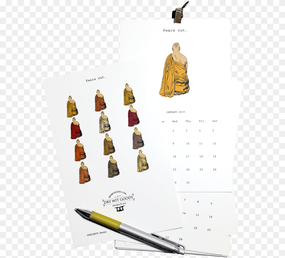 Small Hanging Calendar Illustration, Adult, Female, Pen, Person Png