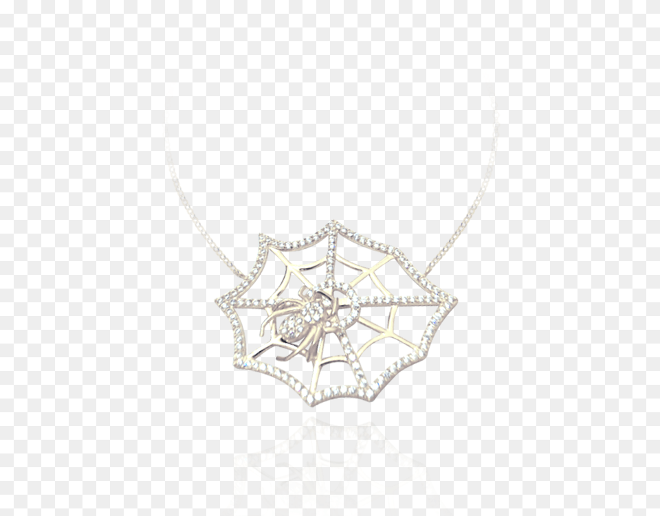 Small Hanging Web With Spider Necklace Pendant, Accessories, Jewelry, Diamond, Gemstone Free Transparent Png