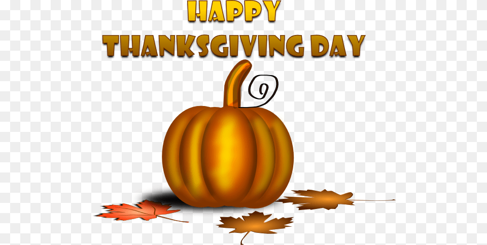 Small Happy Thanksgiving Day Clipart, Food, Plant, Produce, Pumpkin Free Png Download