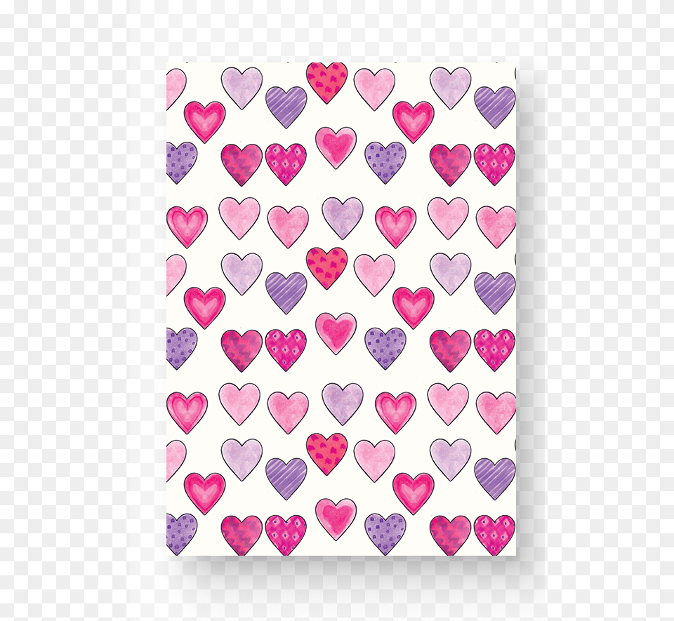 Small Hearts Watercolor Pattern, Heart Free Png