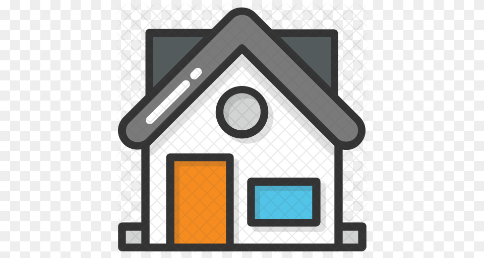 Small House Icon Of Colored Outline Loving Home, Dog House, Indoors, Gate Free Transparent Png