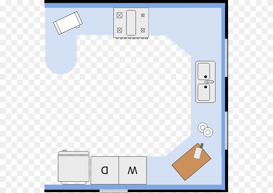 Small Kitchen Floor Plan Example Of Kitchen In Floor Plan, Diagram, Floor Plan Free Png