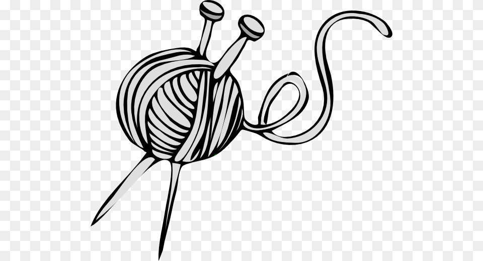 Small Knitting Clipart Black And White Png