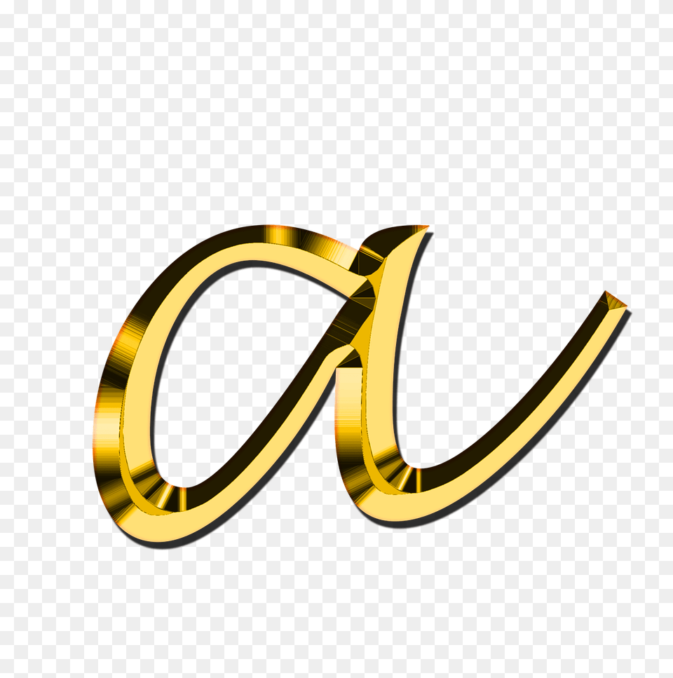 Small Letter A, Text, Smoke Pipe, Gold Png
