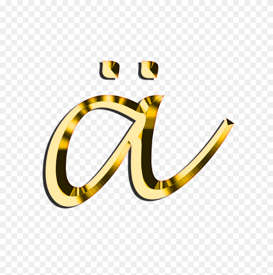 Small Letter A With Diaeresis, Smoke Pipe, Gold, Text, Logo Png Image