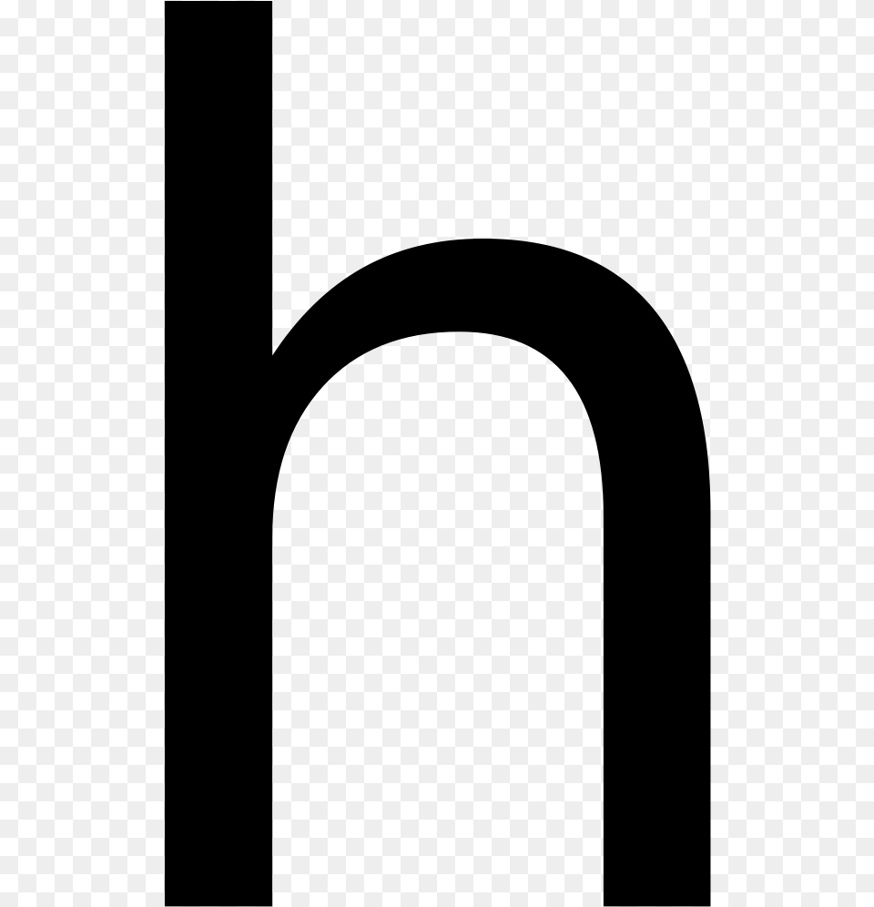 Small Letter H, Gray Free Transparent Png