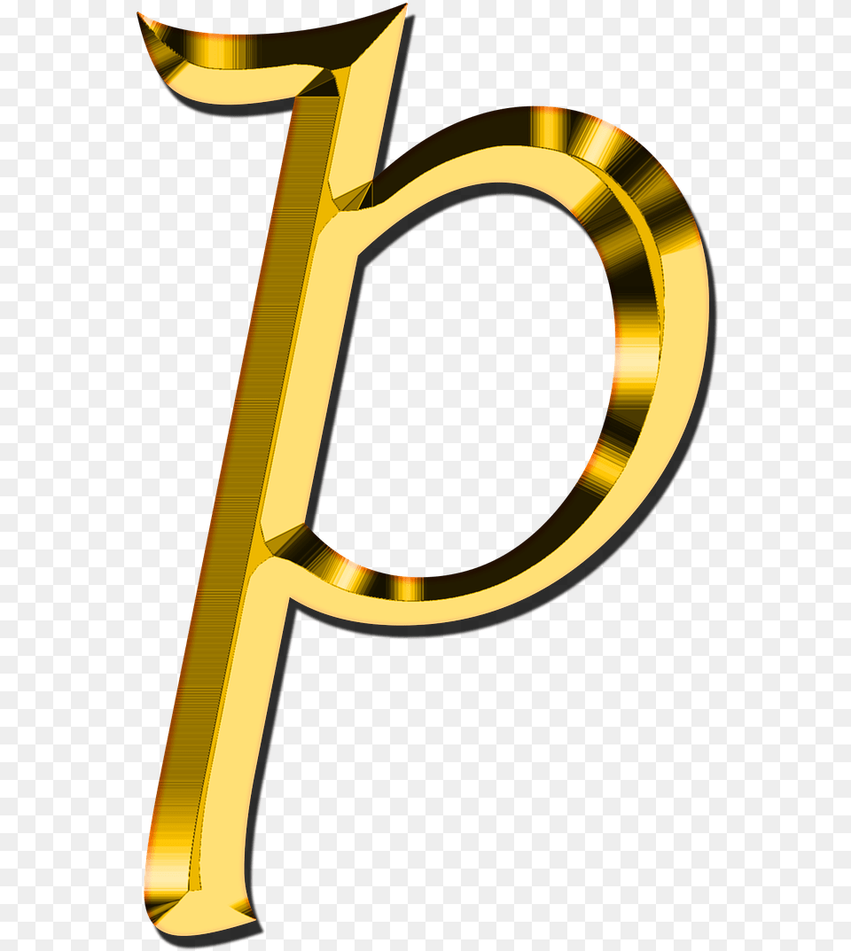 Small Letter P Transparent Gold Letter O, Text, Symbol, Number Free Png Download