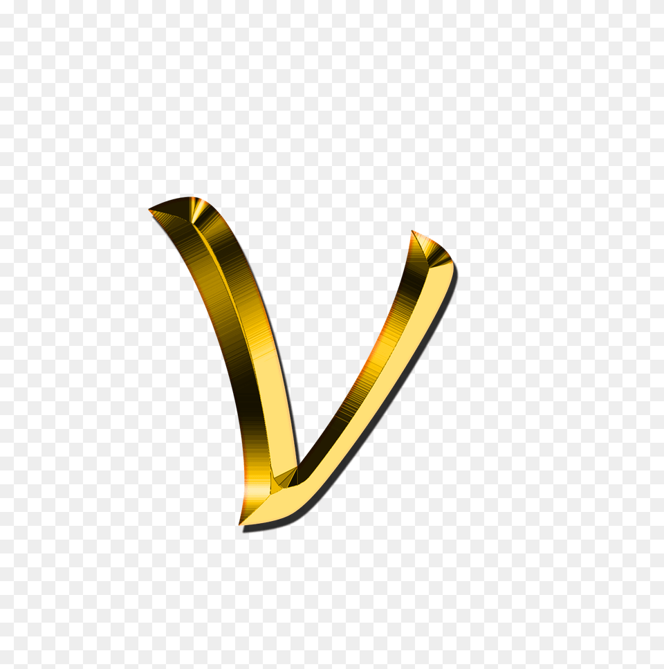 Small Letter V, Gold, Symbol, Text Png Image