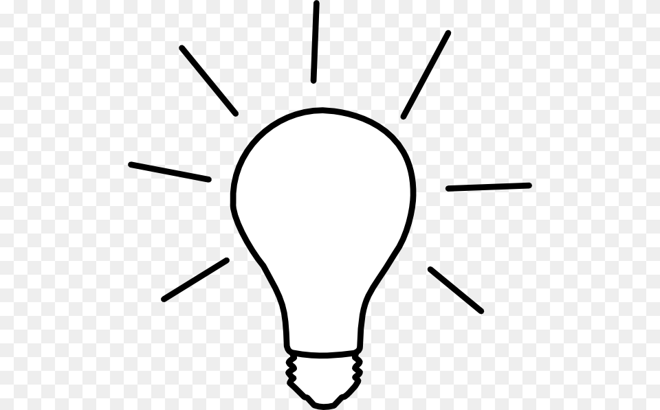 Small Light Clipart Black And White, Lightbulb Free Png Download