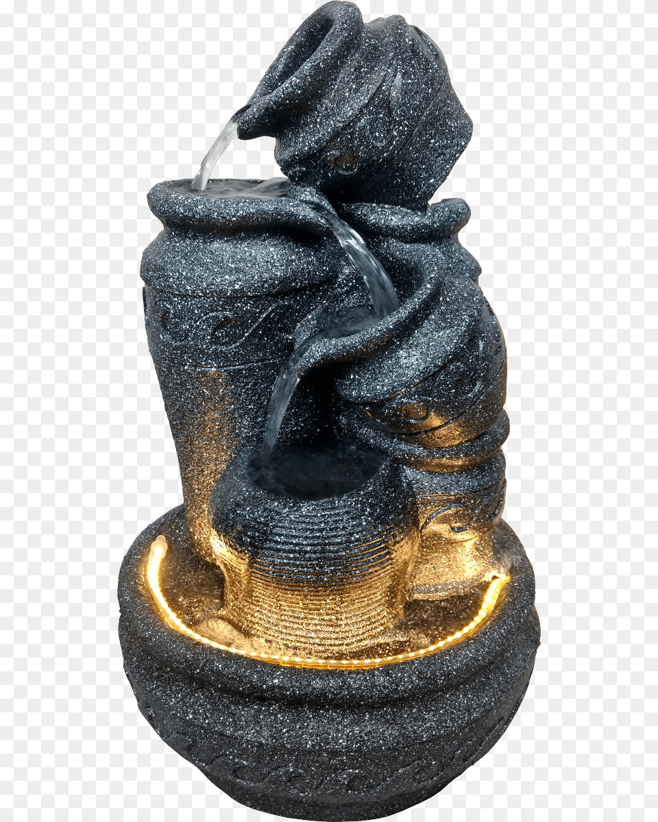 Small Matki Water Fountain For Home Decor Black Stone, Architecture, Person, Art Png