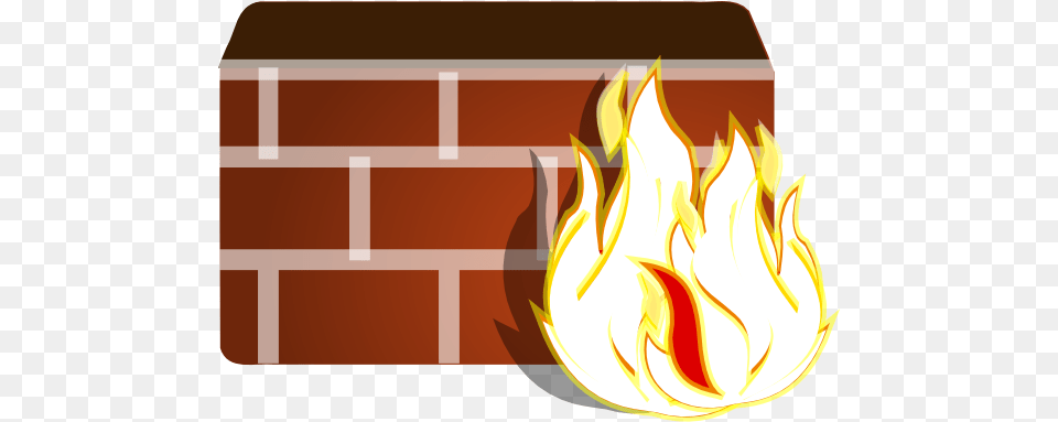 Small No Firewall, Brick, Fire, Flame, Fireplace Free Png Download