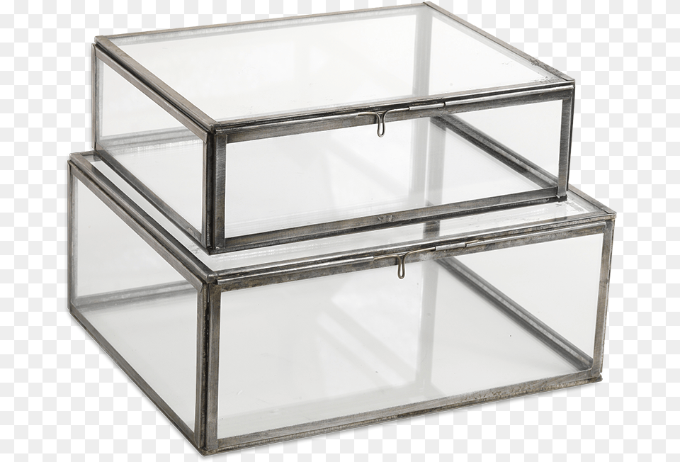 Small Oni Display Glass Jewellery Trifle Box Collection, Coffee Table, Drawer, Furniture, Table Free Png Download