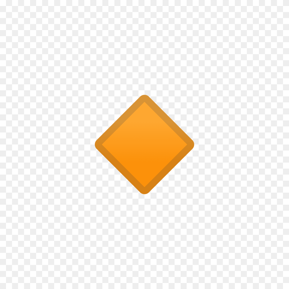 Small Orange Diamond Emoji Clipart, Sign, Symbol Png Image