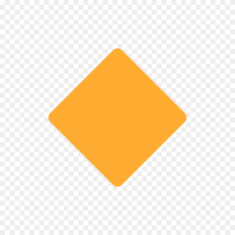 Small Orange Diamond Emoji Clipart, Sign, Symbol, Blackboard Free Transparent Png