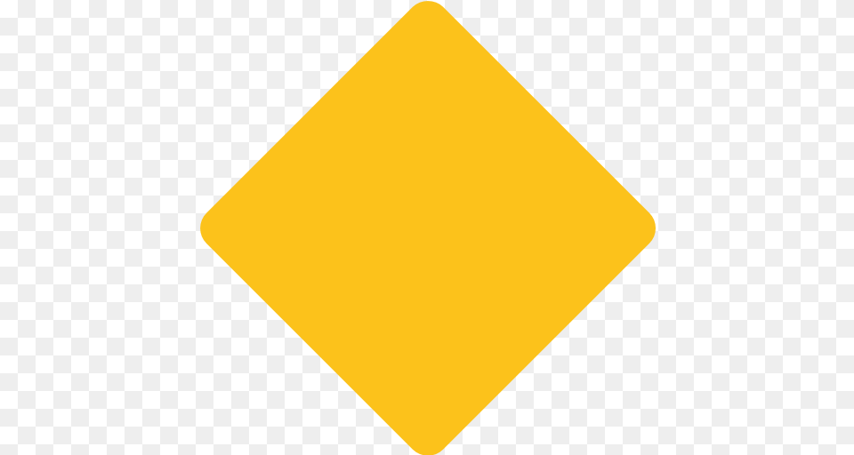 Small Orange Diamond Emoji For Facebook Triangle, Sign, Symbol, Road Sign Png Image