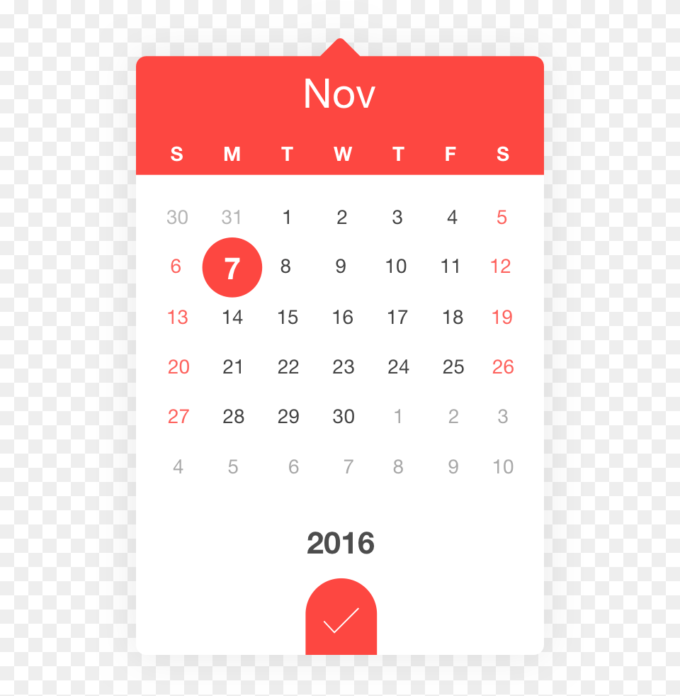 Small Picker Number, Text, Calendar Free Transparent Png