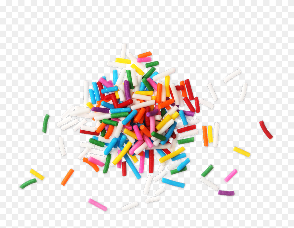 Small Pile Of Rainbow Sprinkle Confetti On A Clear Sprinkles Free Transparent Png