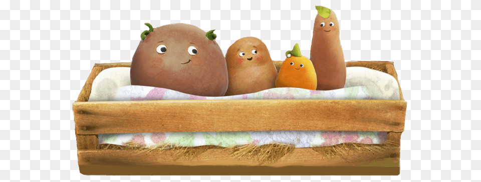 Small Potatoes In A Basket, Crib, Furniture, Infant Bed, Food Png Image