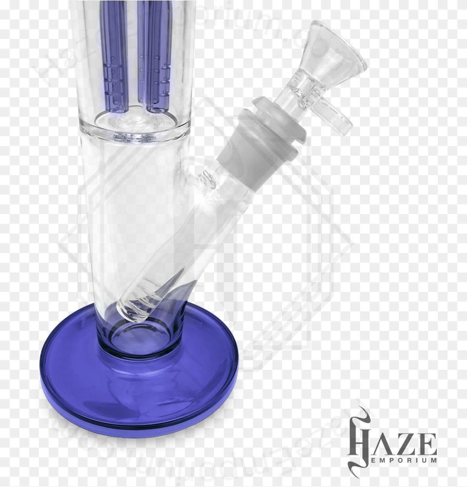 Small Quadruple Percolator Bong Blue Water Bottle, Glass, Sink, Sink Faucet, Smoke Pipe Free Png Download