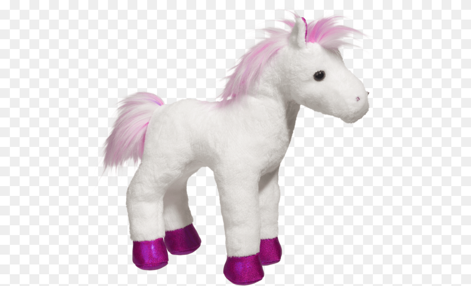 Small Rainbow White Horse Douglas Cuddle Toys Douglas Cuddle Toys Rainbow, Plush, Toy, Animal, Mammal Png