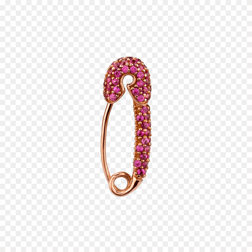 Small Ruby Safety Pin Earring Body Jewelry, Accessories, Necklace Free Transparent Png