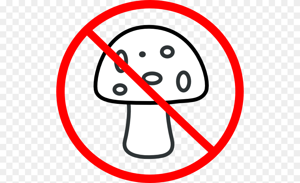 Small Say No To Shrooms, Sign, Symbol, Ammunition, Grenade Free Png Download