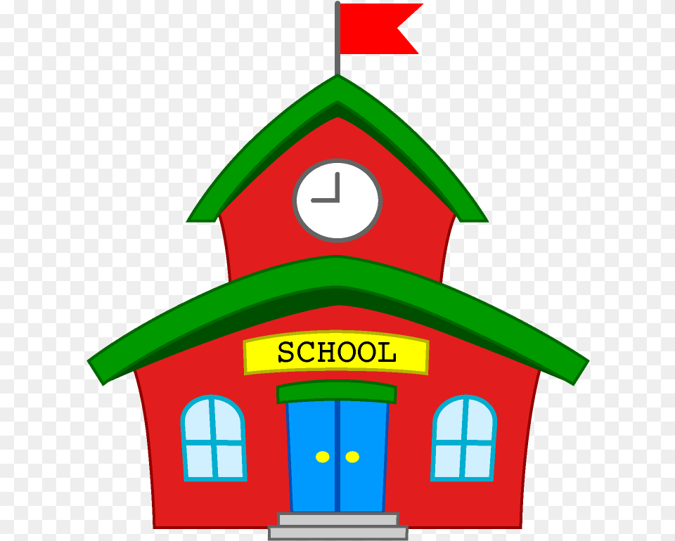 Small School Clipart, Architecture, Building, Clock Tower, Tower Free Png Download