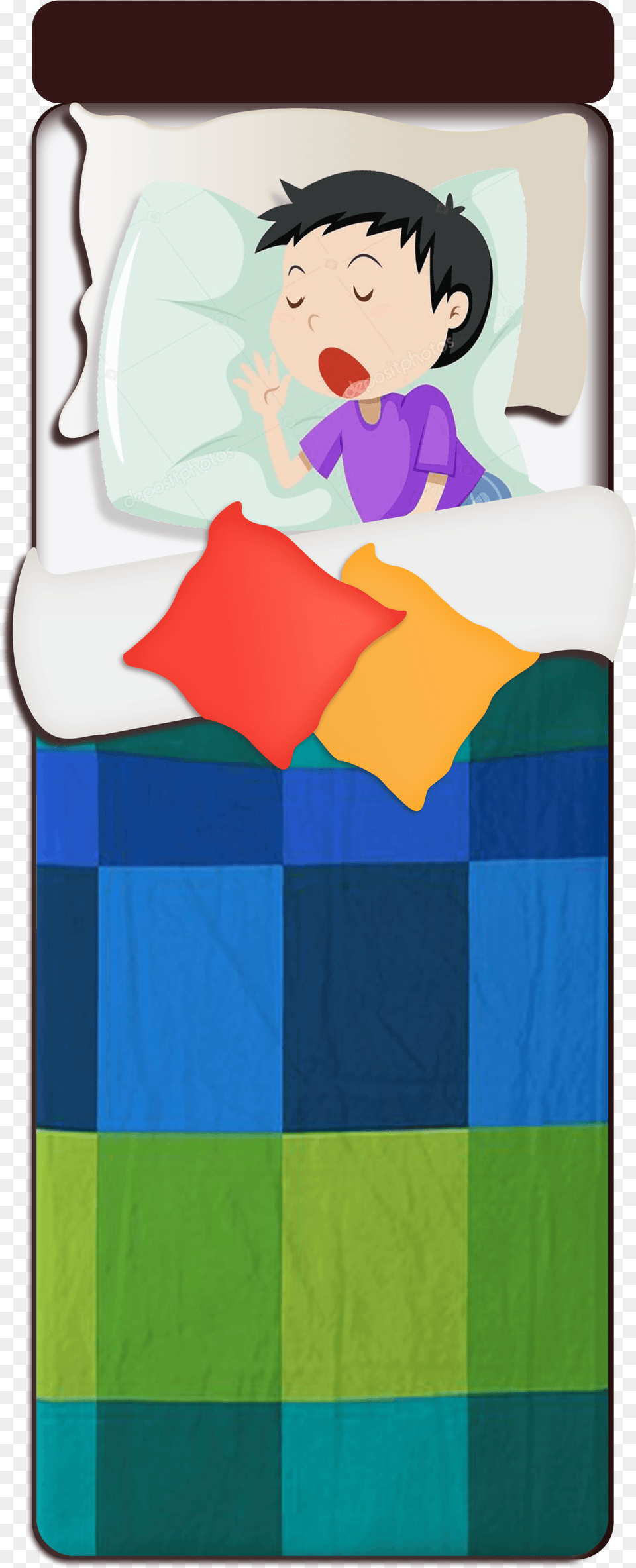 Small Single Size Bed Cartoon, Cushion, Home Decor, Face, Head Free Png