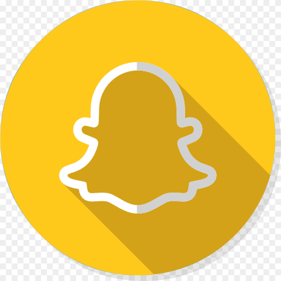 Small Snapchat Icon Transparent Background, Gold, Disk Png Image