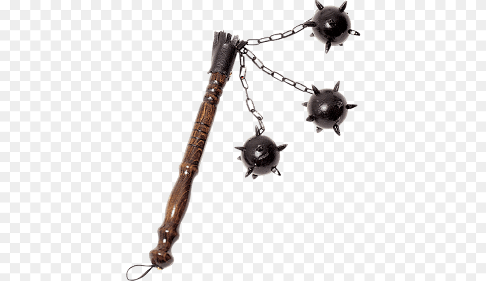 Small Three Ball Medieval Flail, Sword, Weapon, Mace Club Free Png