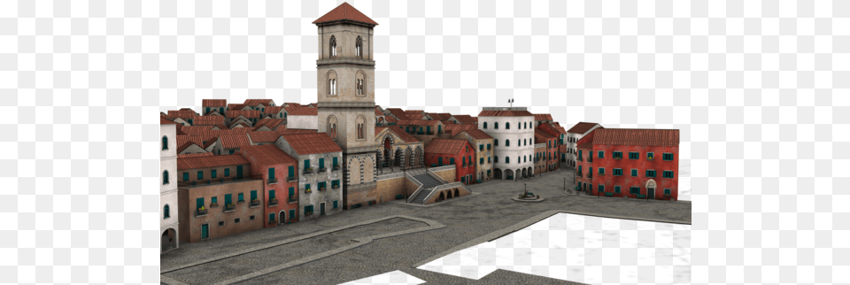 Small Town Buildings Town, Architecture, Tower, Neighborhood, Clock Tower Png