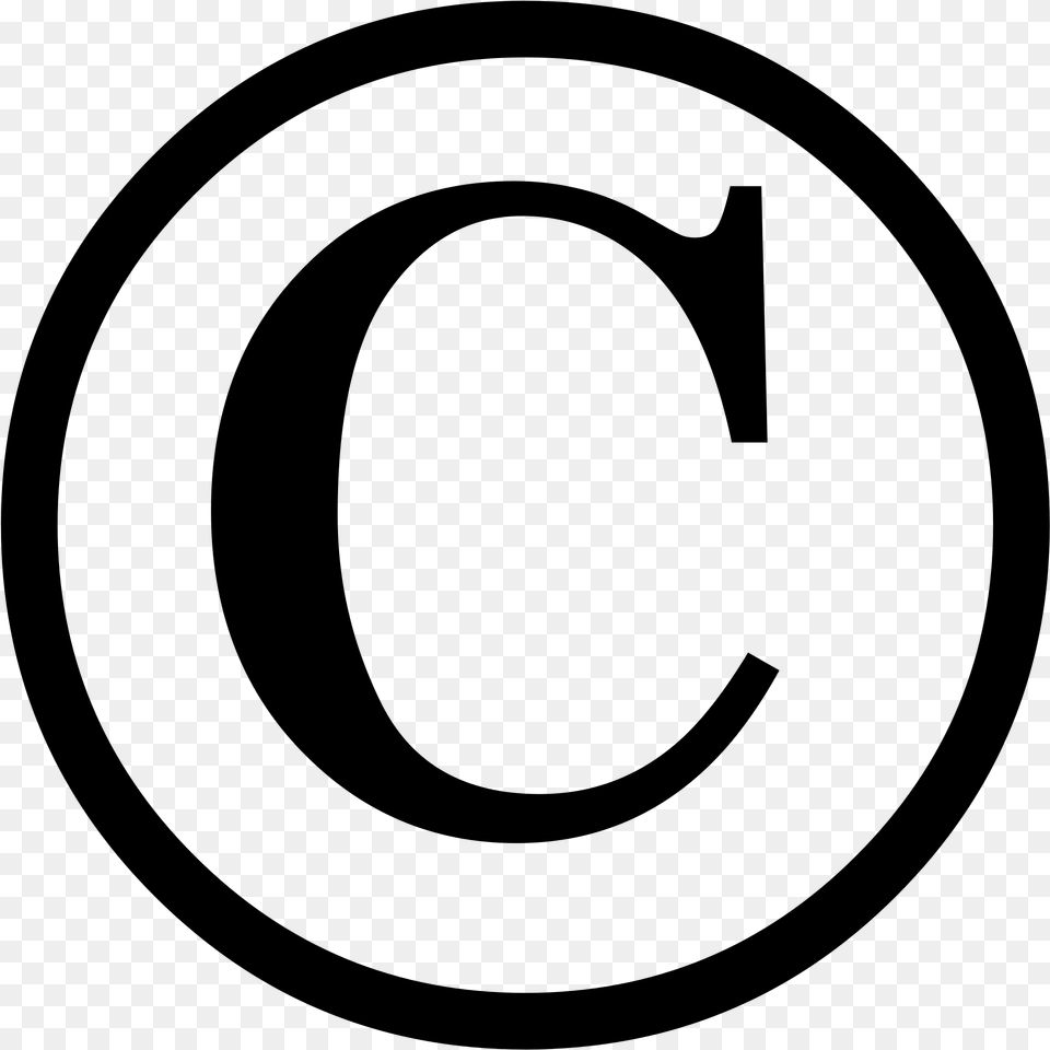 Small Copyright Symbol, Gray Free Transparent Png