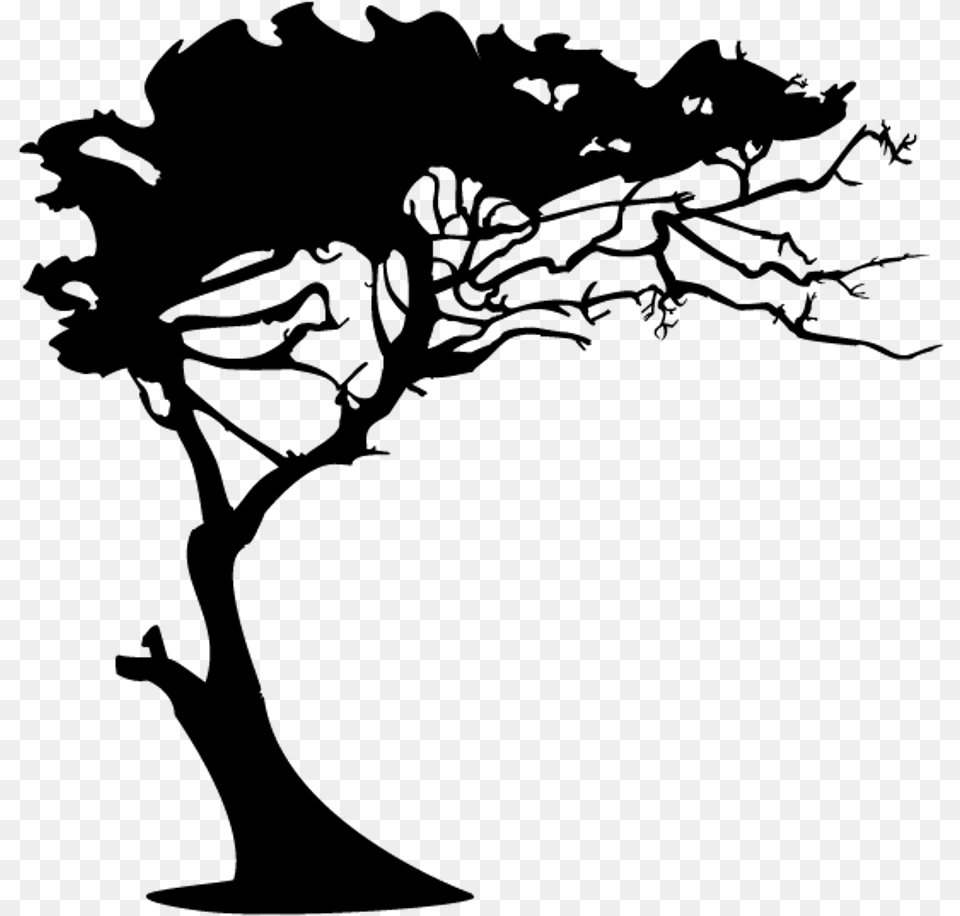 Small Tree, Gray Free Png Download