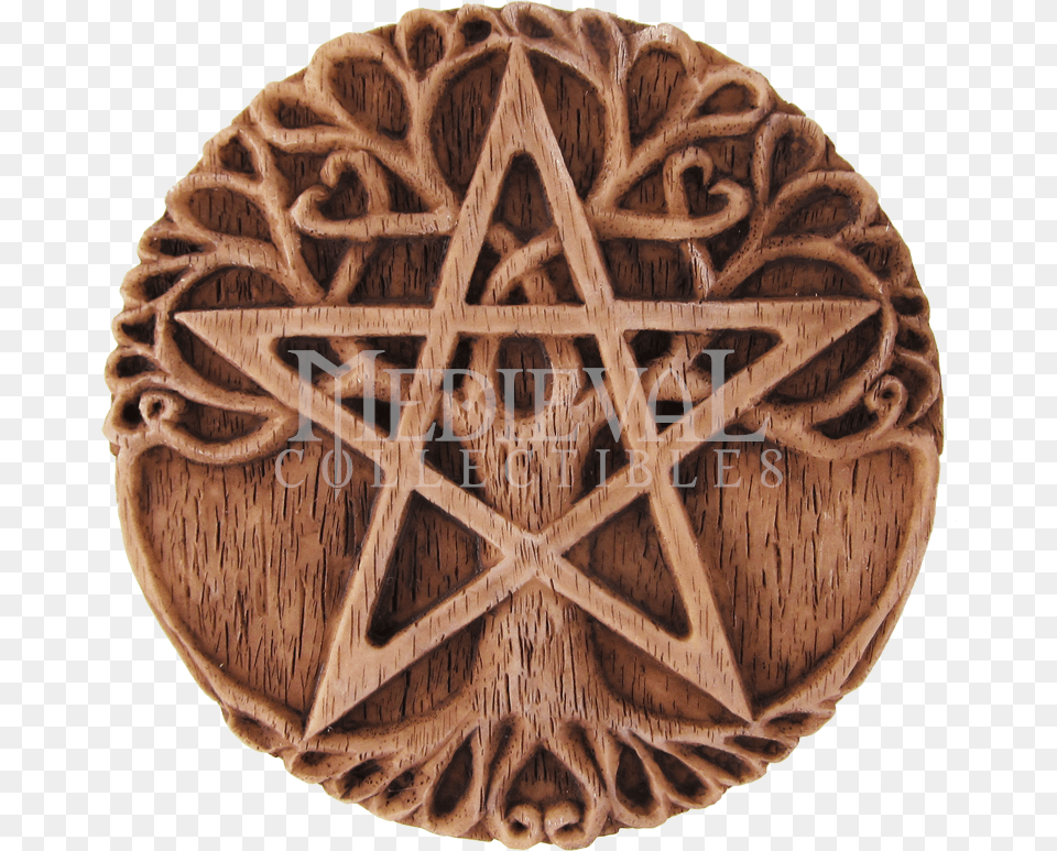 Small Tree Pentacle Plaque Transparent, Wood, Accessories, Face, Head Png