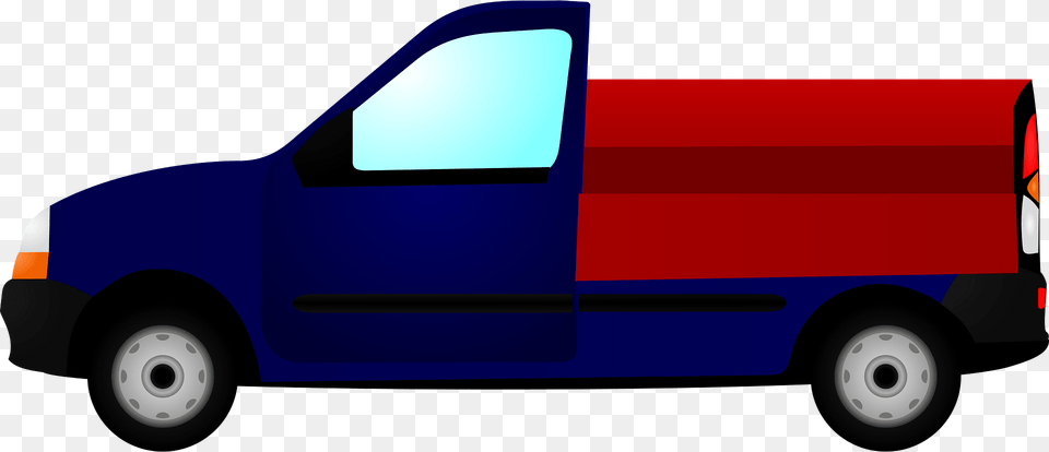 Small Truck With Pickup Bed Storage Containers Clipart, Moving Van, Transportation, Van, Vehicle Free Png