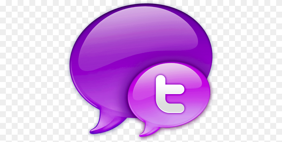 Small Twitter Logo In Pink Icon Balloon Icon, Purple, Disk, Sphere, Text Png Image