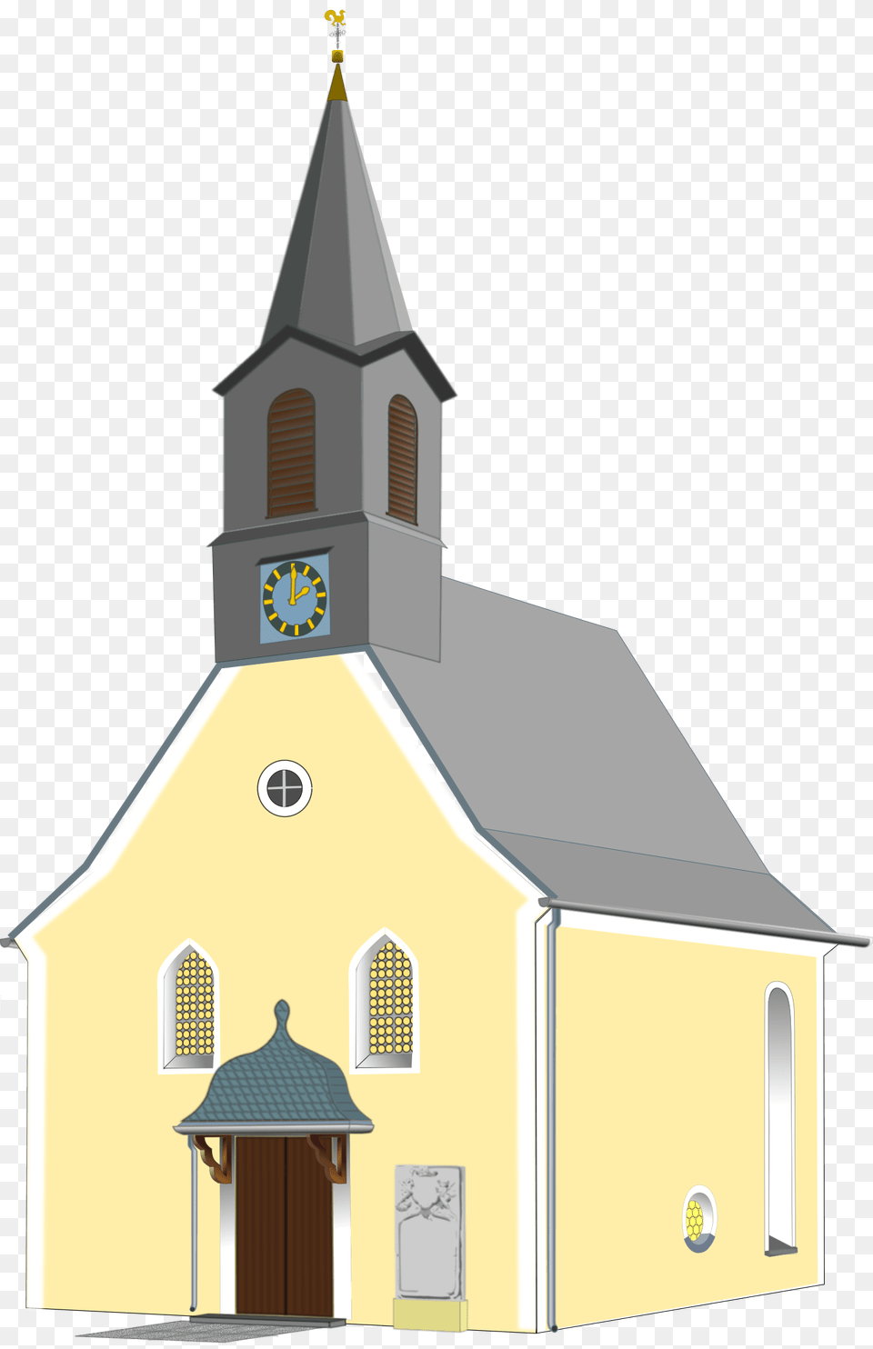 Small Village Church, Architecture, Building, Clock Tower, Spire Free Png