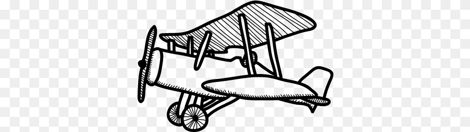 Small Vintage Airplane Vector Airplane, Gray Png