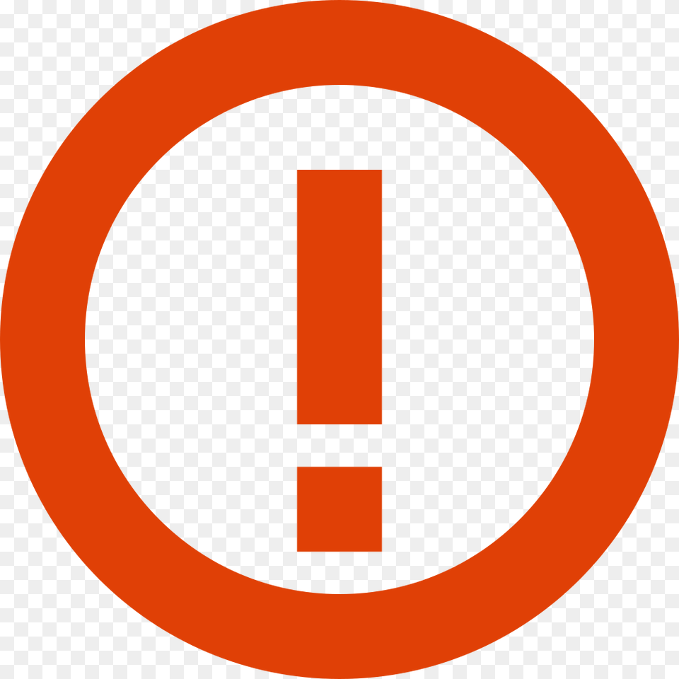 Small Warning Icon Exclamation Point Icon, Sign, Symbol, Disk, Road Sign Png Image